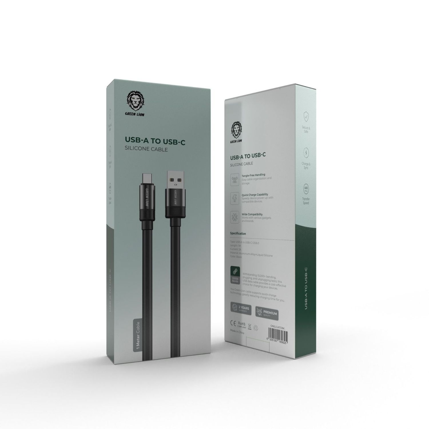 Green Lion Liquid Silicone Cable USB-A to TYPE-C