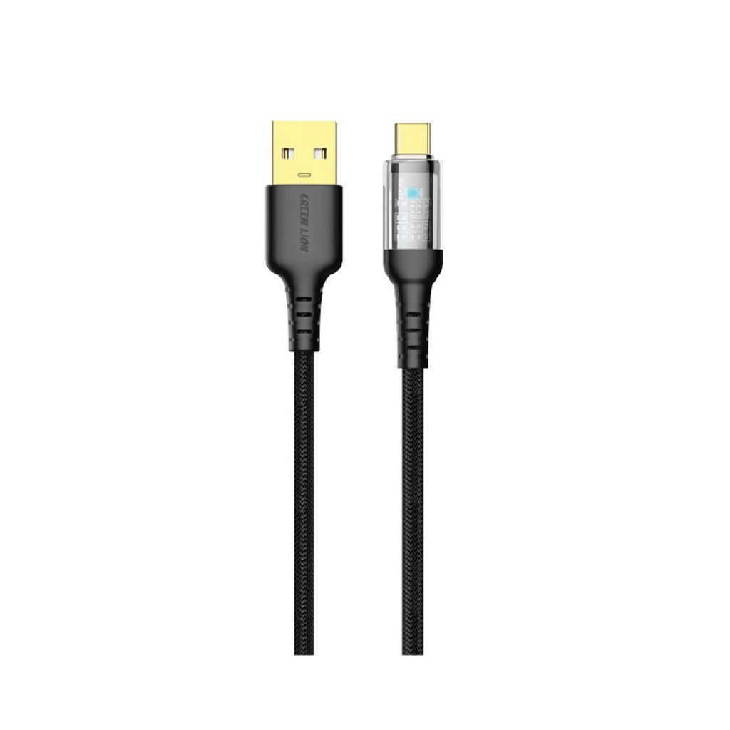 Green Lion Transparent Led Cable Usb-A to type C