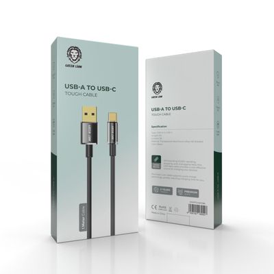 Green Lion USB-A to USB-C Touch Cable 1M 3A