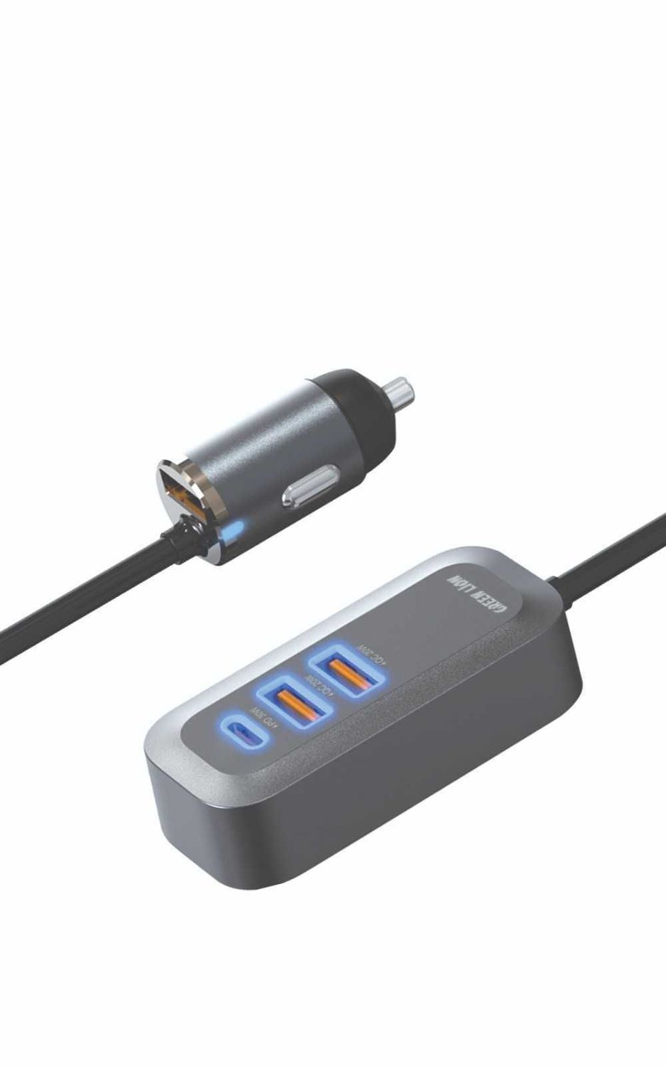 Green Lion 100W Car Charger Triple QC & PD 30W