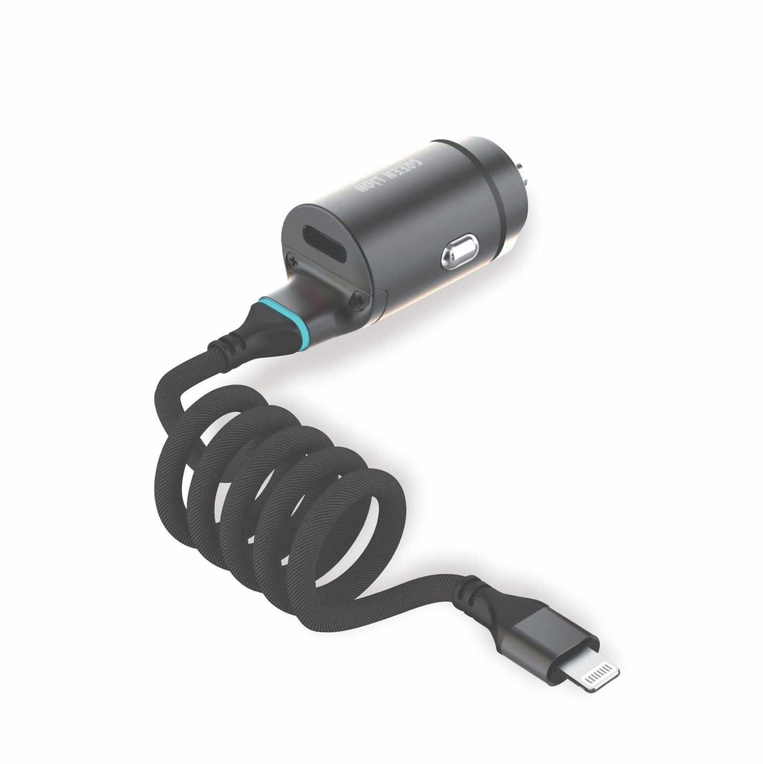 Green Lion 45W PD Car Charger with 1.2M Tough & Durable Lightning Cable