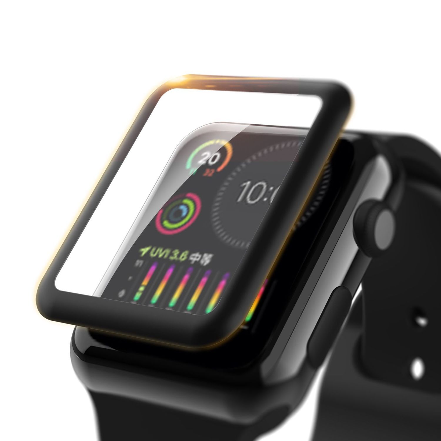 Green 3D HD Glass Screen Protector for Apple Watch 45mm
