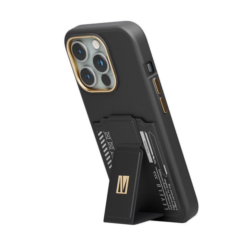 Levelo Morphix Gripstand Case With Cardholder For iPhone