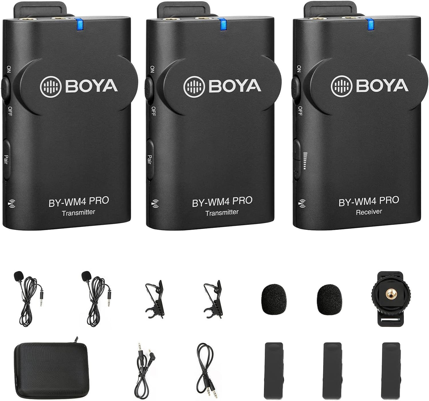 The BOYA Dual-Channel Digital Wireless Microphone WM4 Pro-K2