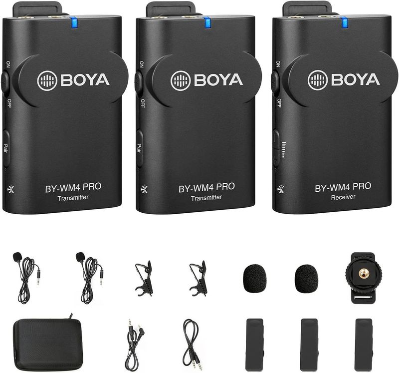 The BOYA Dual-Channel Digital Wireless Microphone WM4 Pro-K2
