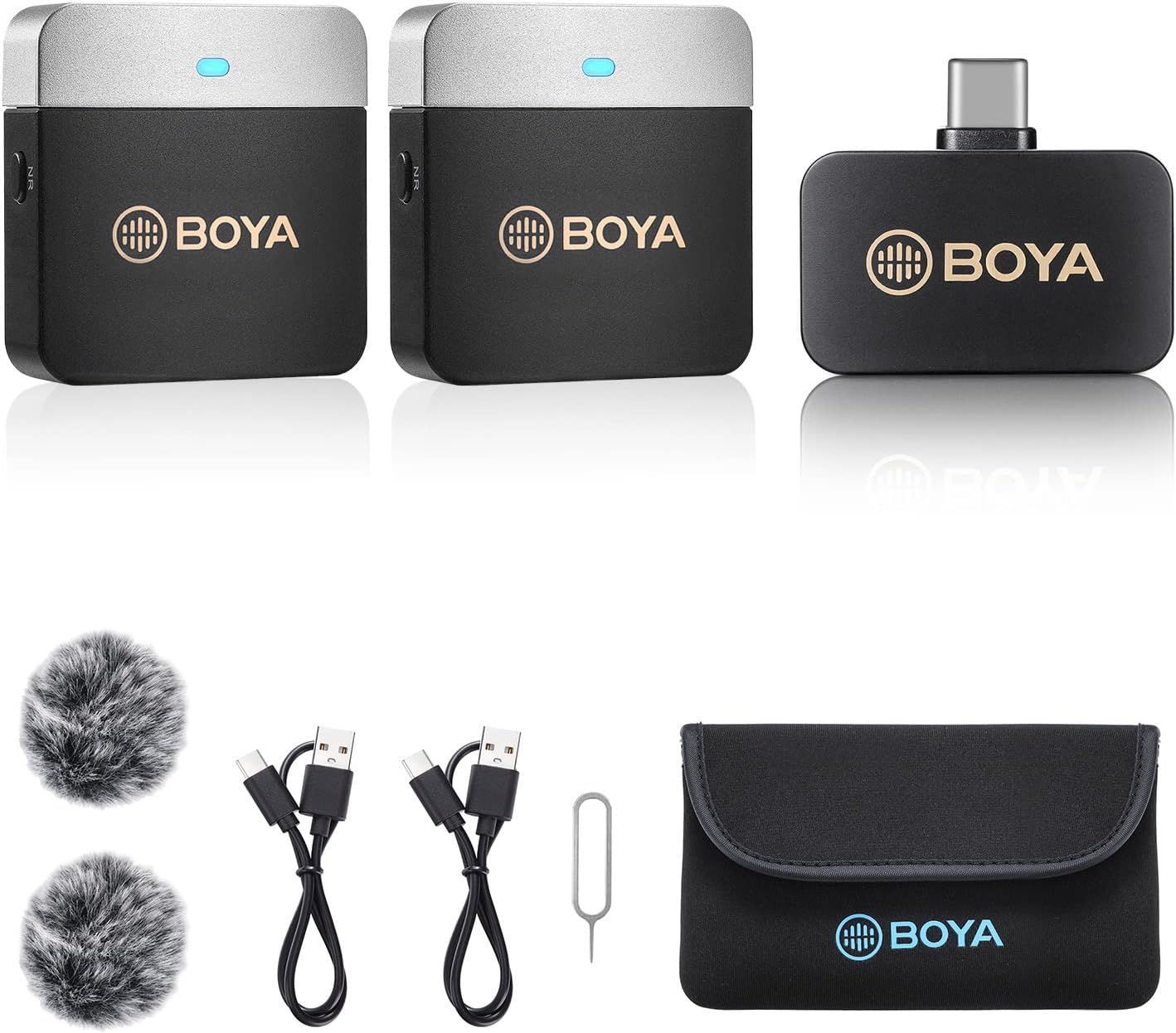 Boya BY-M1V4 2.4GHz Dual-Channel Wireless Microphone System