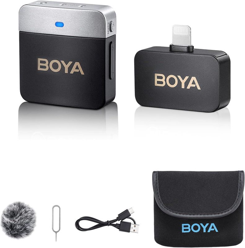 Boya BY-M1V5 2.4GHz Dual-Channel Wireless Microphone System