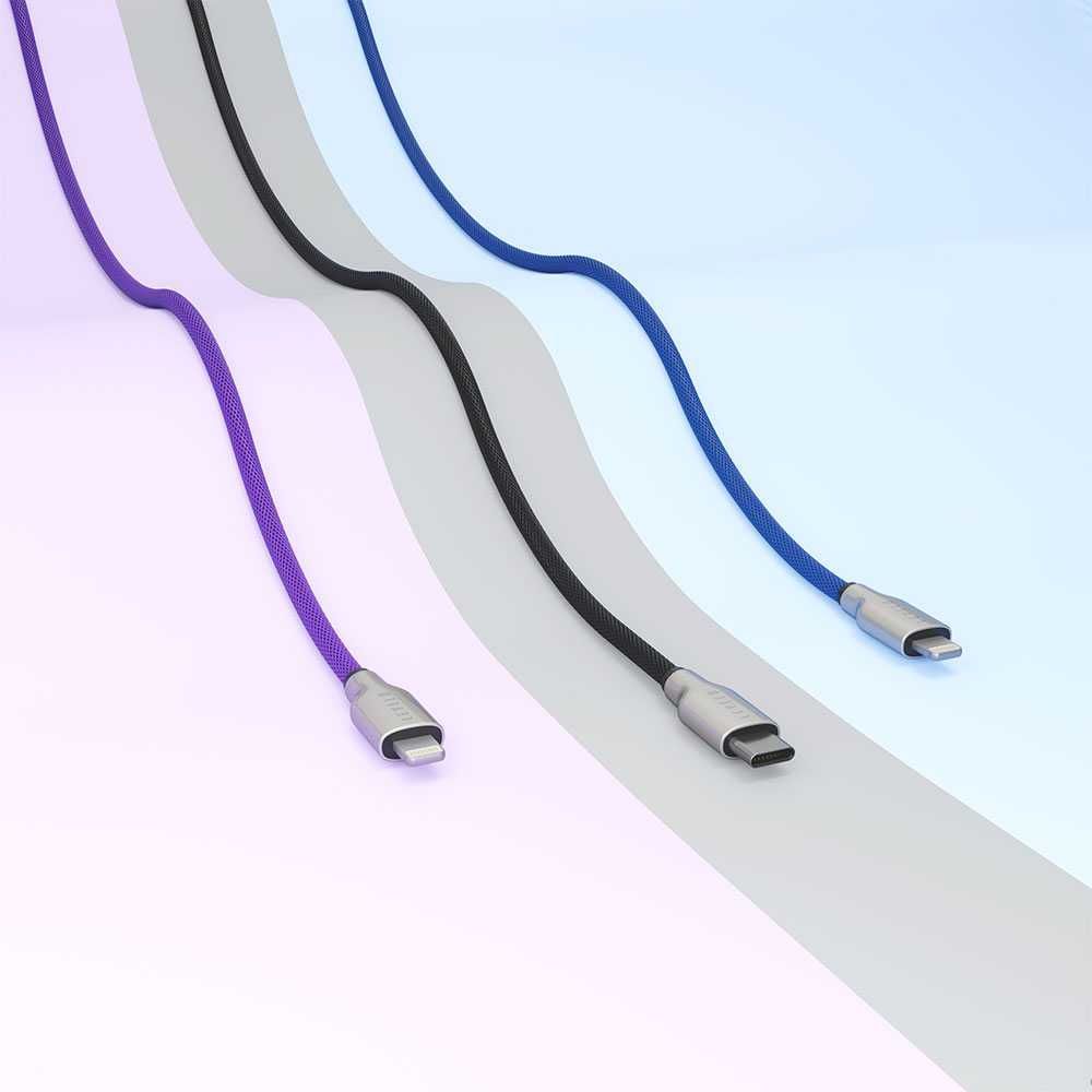Levelo Polyester Braided USB-C to Lightning Cable