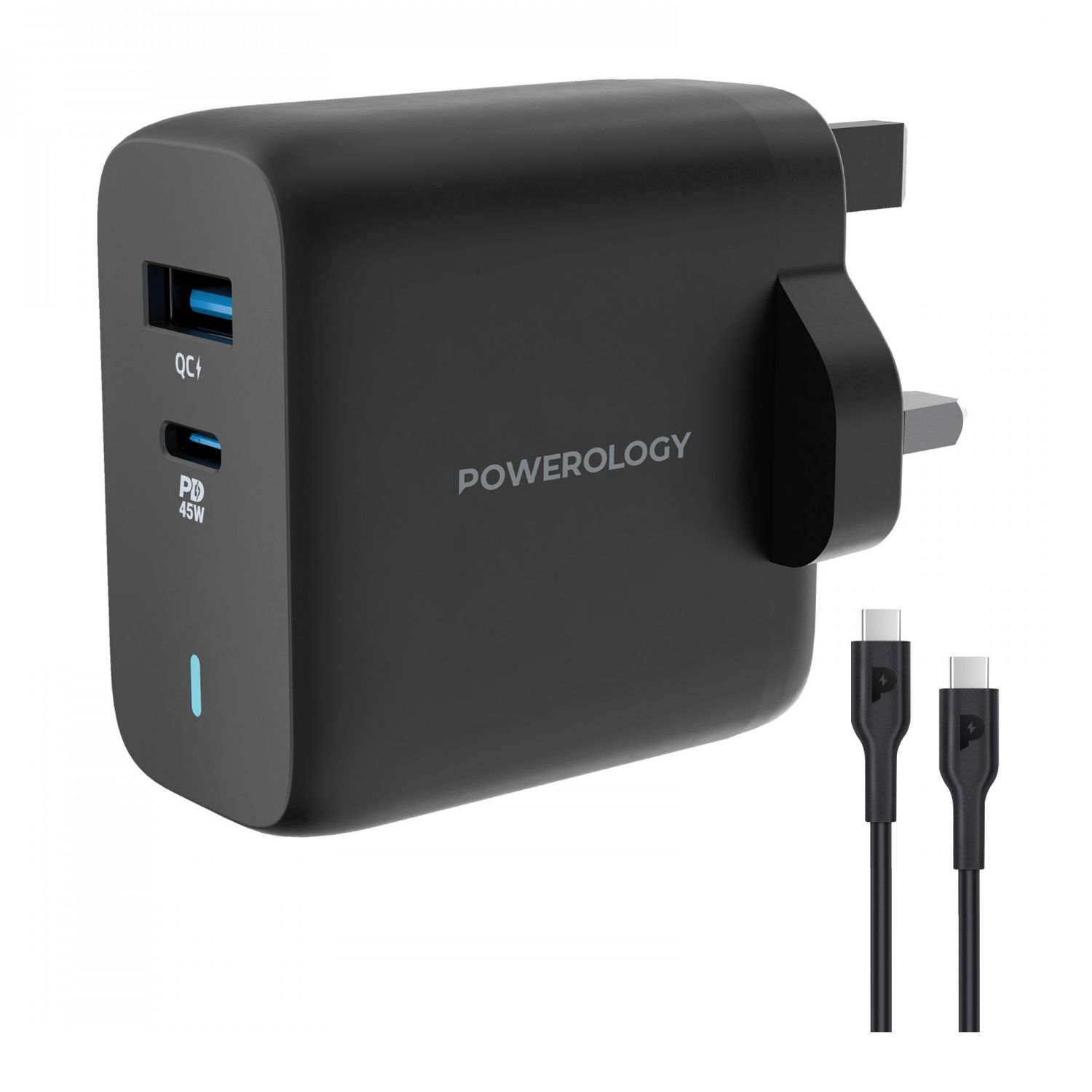 Powerology Dual Port Ultra-Quick GaN Charger