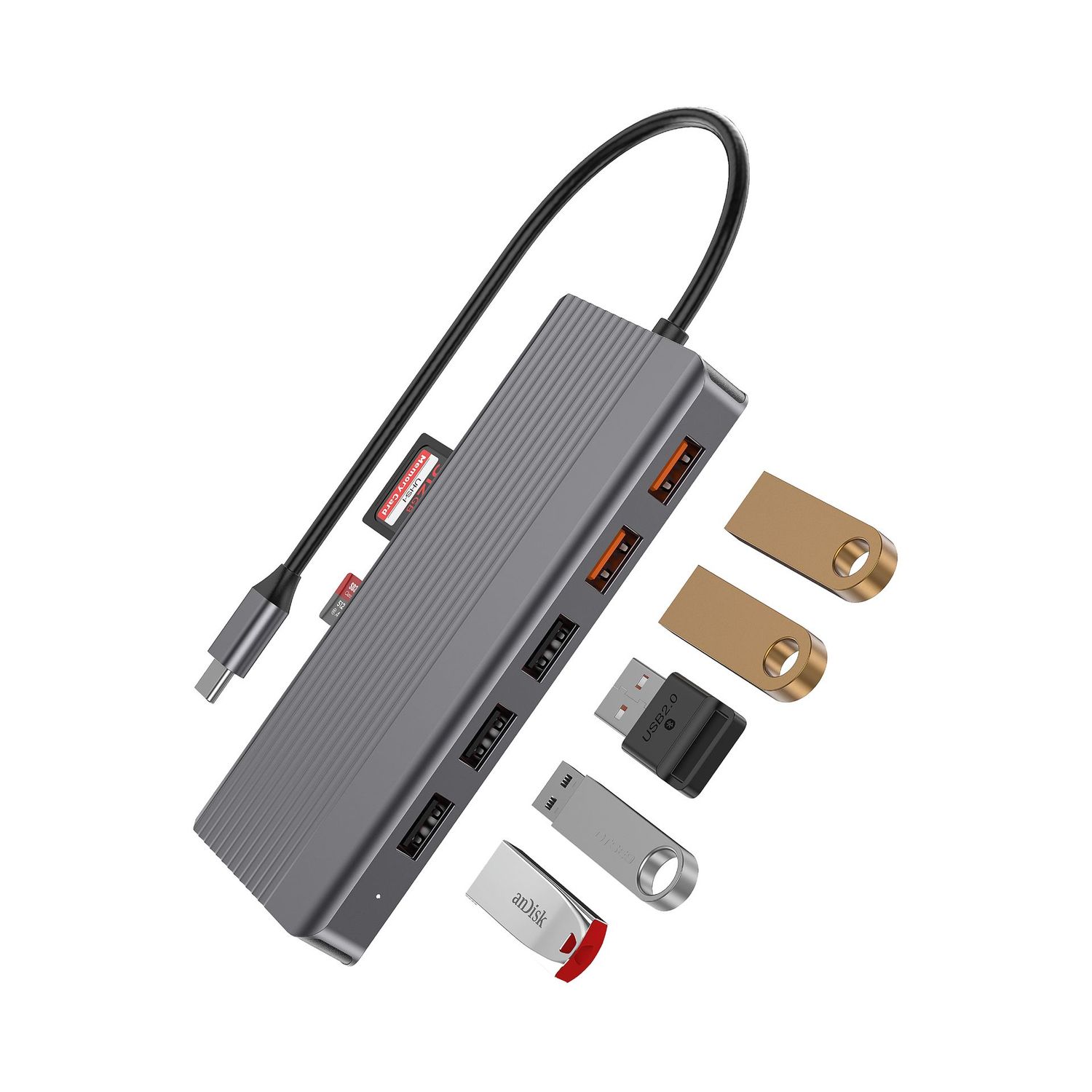 Powerology 12in1 USB-C Hub HDMI Type-C