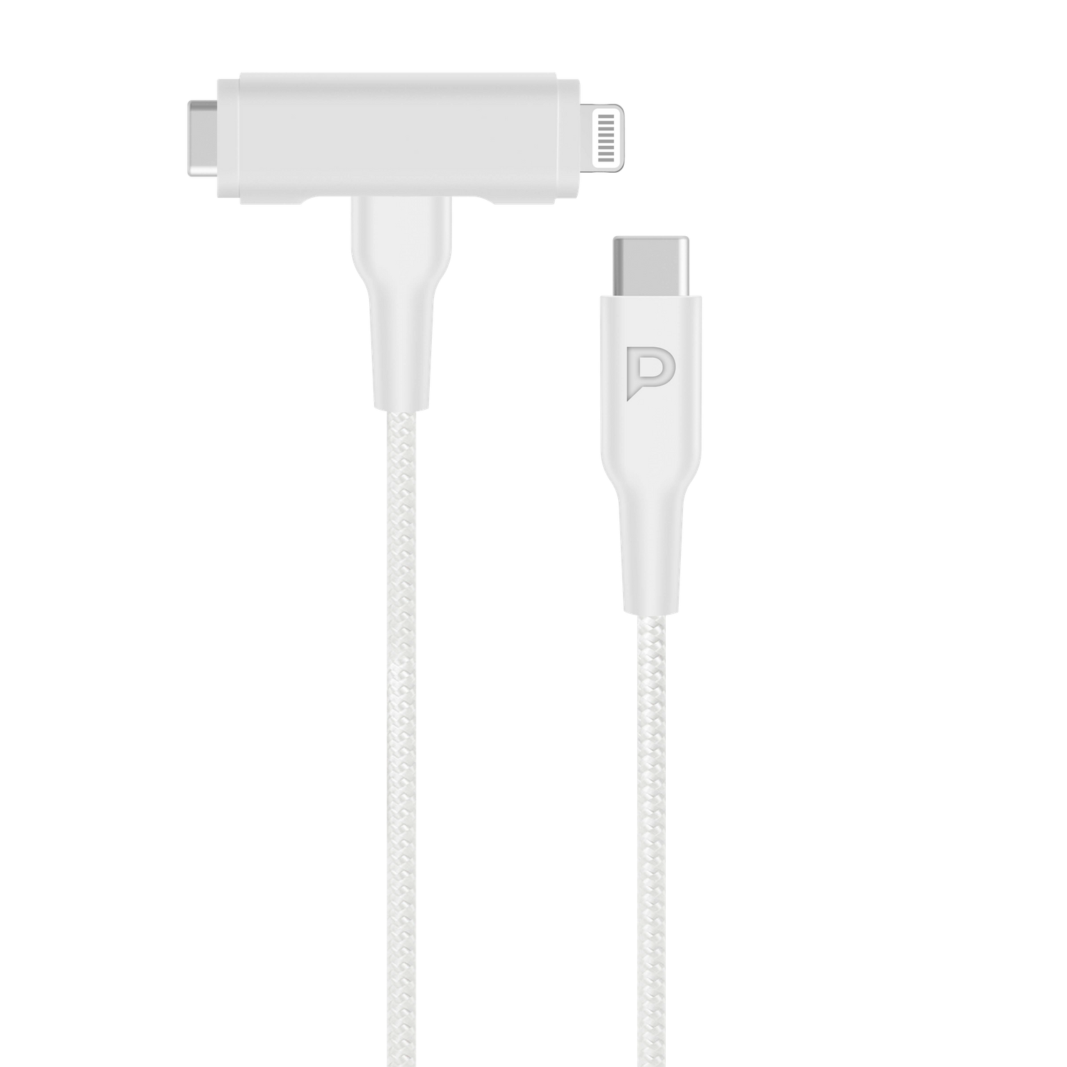 Powerology PD60W Braided USB-C to USB-C + Lightning Cable