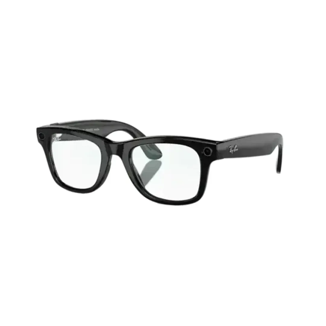 Ray-Ban META WAYFARER SHINY BLACK CLEAR