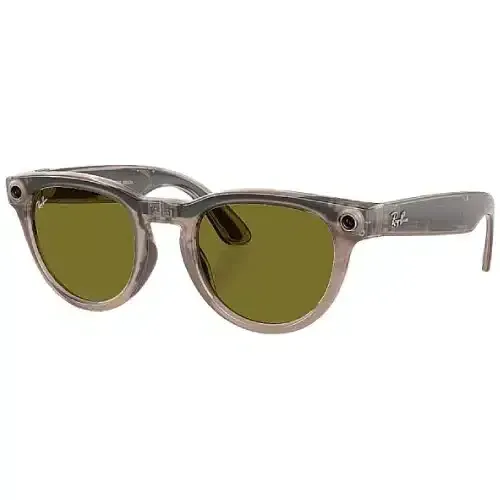 Ray-Ban META HEADLINER SHINY WARM STONE TRANSITIONS DARK GREEN