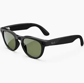 Ray-Ban META WAYFARER SHINY BLACK G15 GREEN