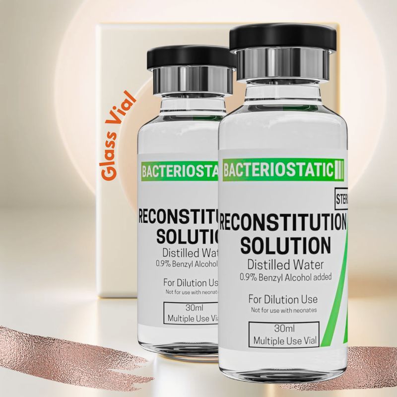 2 pack 10ml .9% Reconstitution Solution Glass