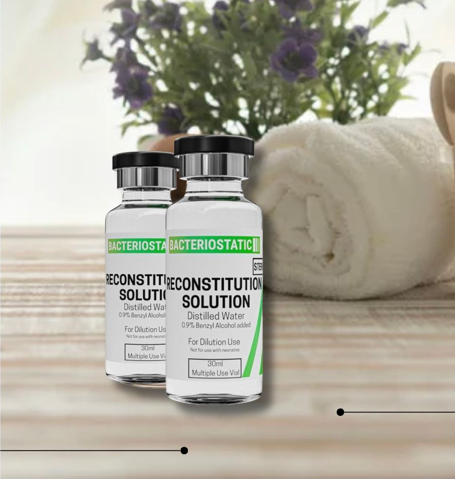 2 pack 10ml .9% Reconstitution Solution Glass