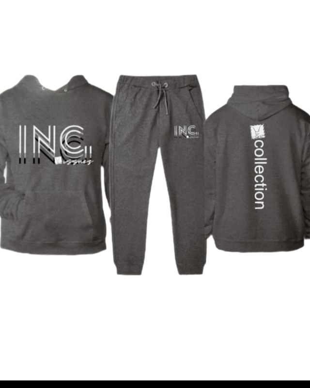3D-Effect/Charcoal/Hoodie/&quot;JumpSuit&quot;-Front2Back