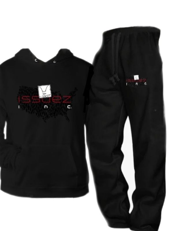 Issuez/Black/Red-Print/America-Edition/Hoodie &quot;JumpSuit&quot;