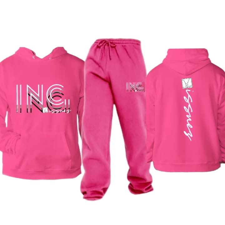 3D-Effect/Pink/Hoodie/JumpSuit&quot;- Front2Back