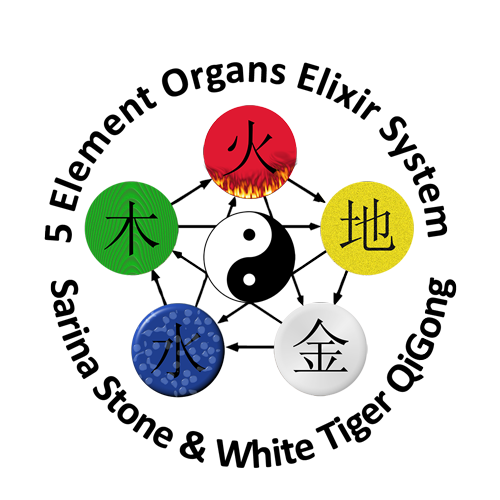 5 Element Organs Elixir QiGong – 6 Part Online Course  Description from White Tiger Master, Tevia Feng & Sarina Stone