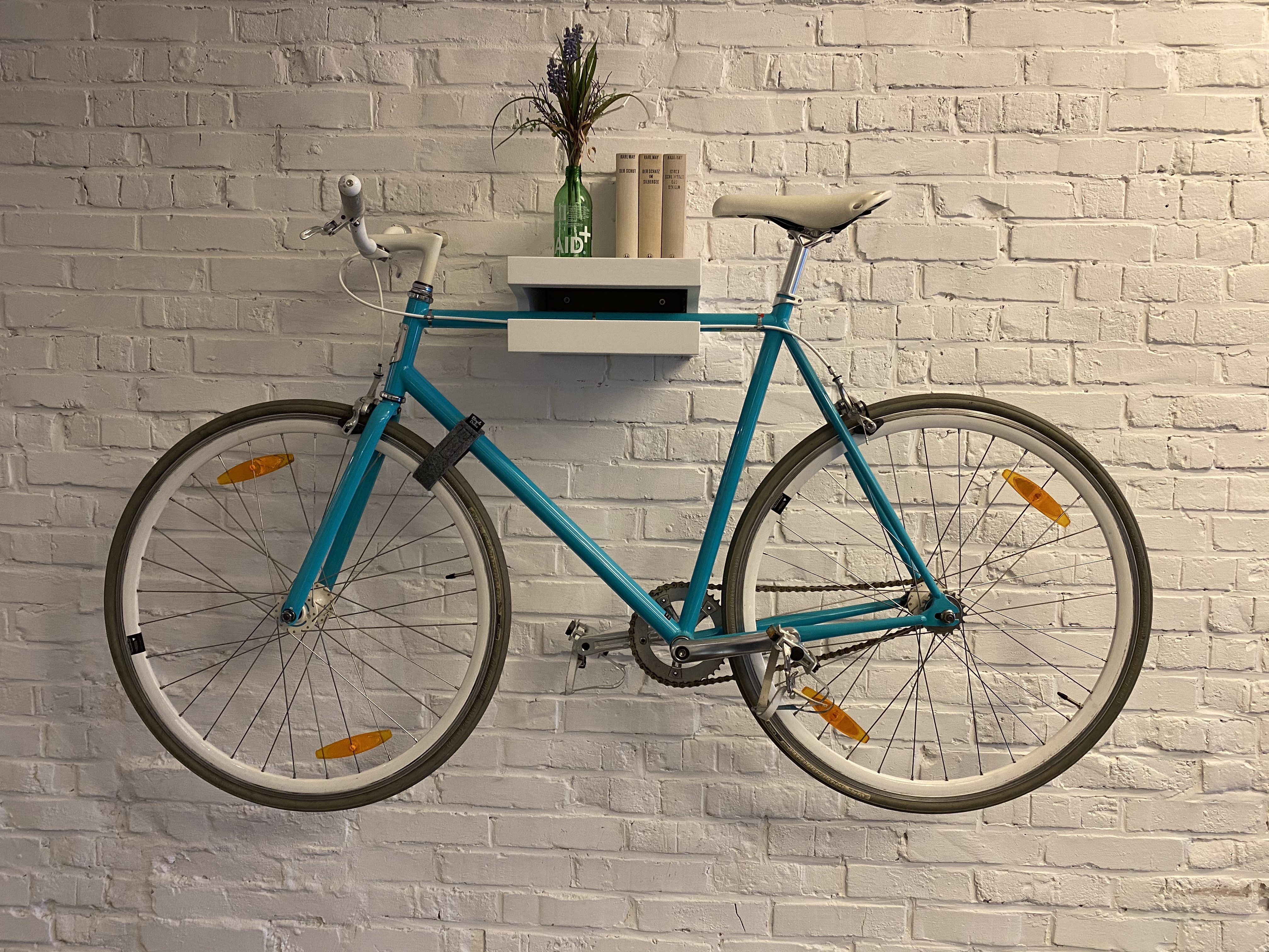 Filzband Fixierung Vorderrad Fahrrad Wandhalterungen Schützt Wand vor Schmutz