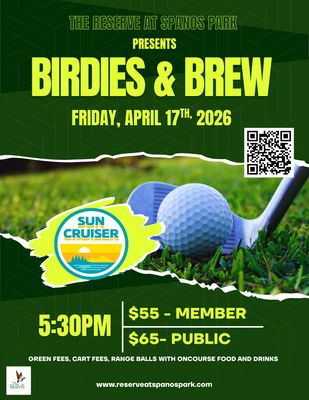 BIRDIES &amp; BREW-MEMBER PRICING