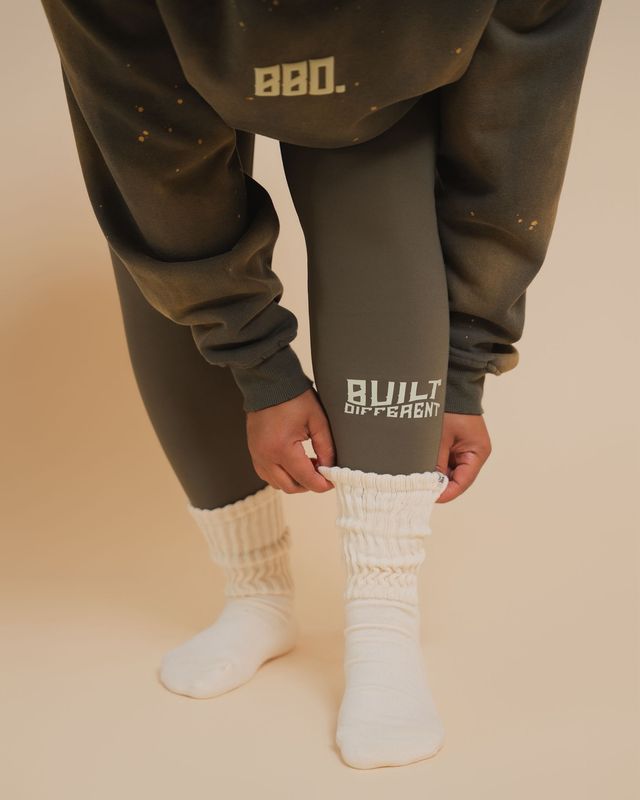 Cream BBD Slouch Socks