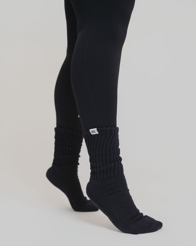 Black BBD Slouch Socks