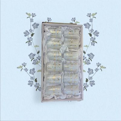 BICCHIERI  WHITE/GOLD 12PC