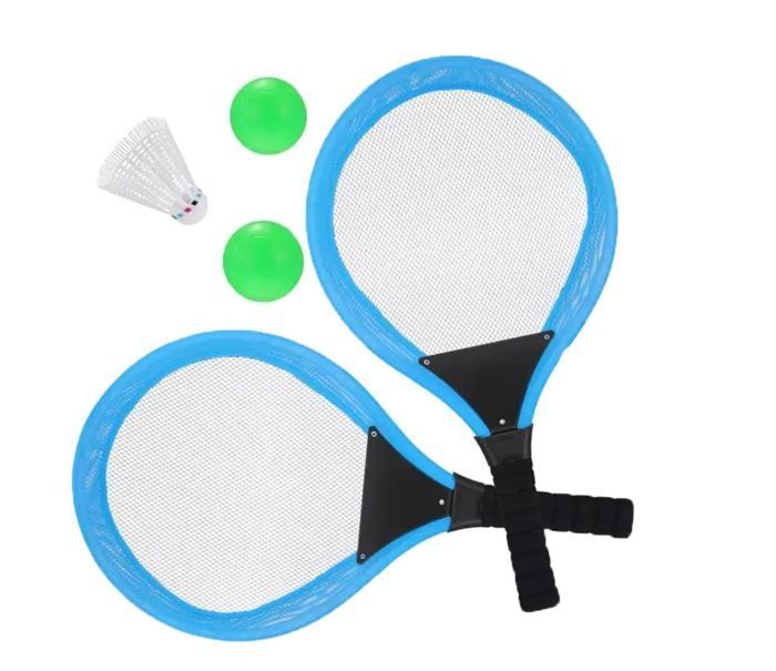 Jeu de Raquettes de Tennis Badminton Set, 3 in 1 Bleu