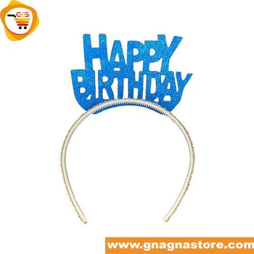 Couronne happy birthday bleu