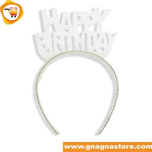 Couronne happy birthday blanche