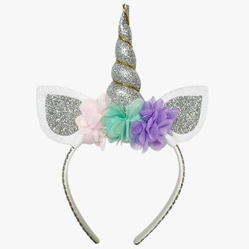 Couronne licorne argentée