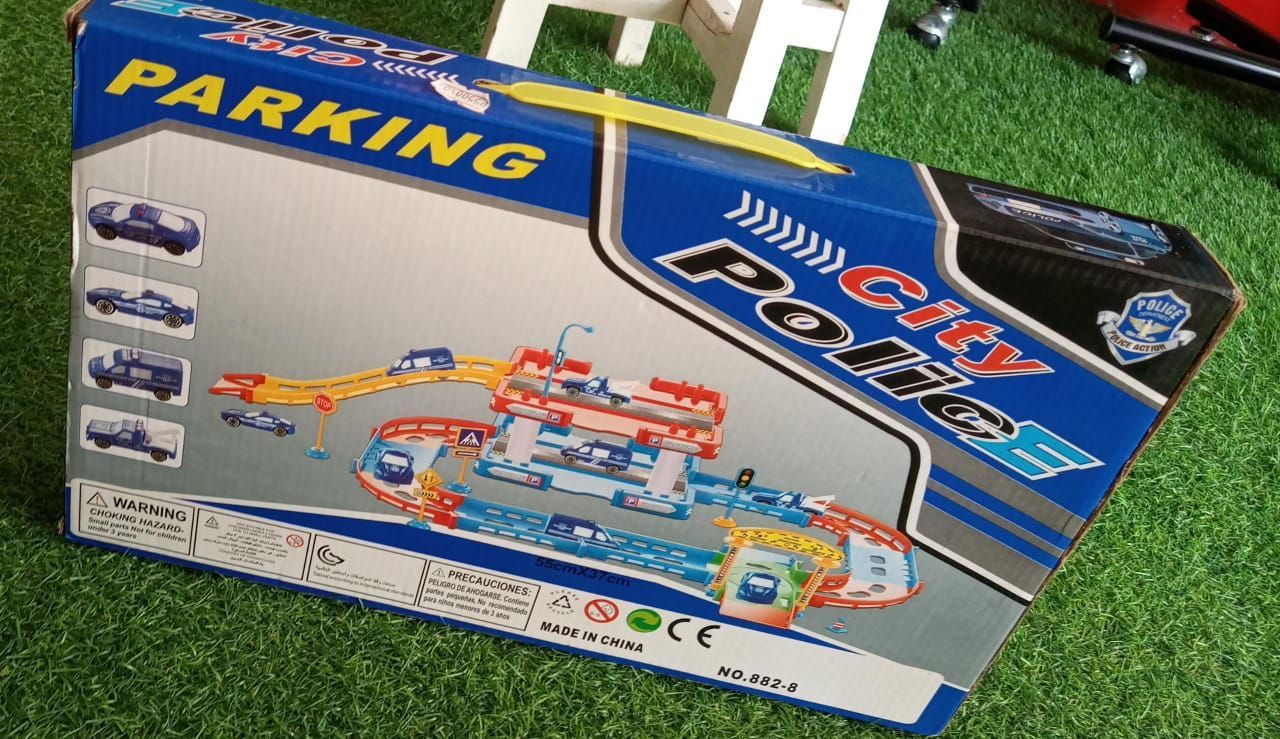 Parking de ville de police pour enfants, 34 pièces - Multi couleur