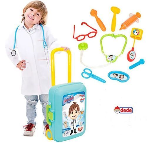 Dede Kit de Médecin jouets Ensemble de Jeu de rôle avec Accessoires - valise 3 in 1