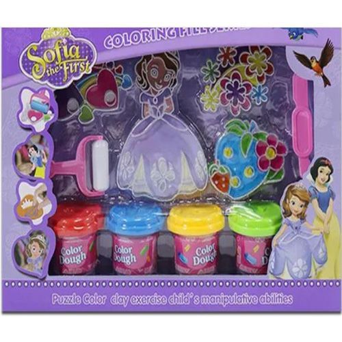 Sofia la première série de pâte à modeler à colorier - 4 couleurs