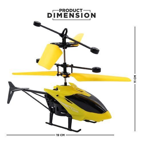 Hélicoptère télécommandée Jaune Avec Détecteur de Mouvement