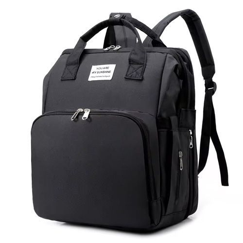 Sac à dos à langer noir multifonctions - 3 en 1 - Sac, Lit bébé, Change bébé