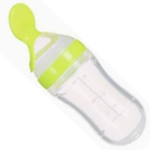 Biberon en Silicone avec Cuillère, de 90 ml, vert