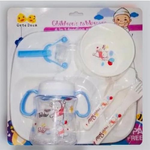 5 en 1- Bol pour bébé avec fourchette et cuillère et gobelet +tétine sans BPA