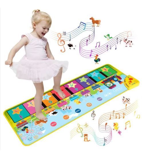 Tapis de piano, pour enfants, filles et garçons, 130 x 43 cm