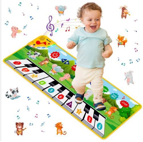 Tapis de piano, pour enfants, filles et garçons, 130 x 43 cm