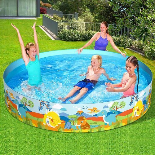 Bestway Piscine gonflable hors-sol d'été Dinausores 244x244x46 cm