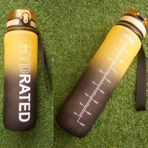 Bouteille d'eau Hydraded 900ml Coloris  Jaune Noir