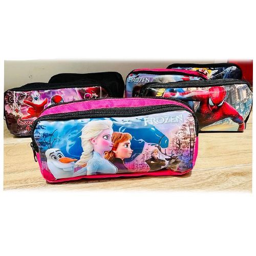 Trousse Scolaire à Double Fermeture – Pratique et Spacieuse sur le theme Frozen