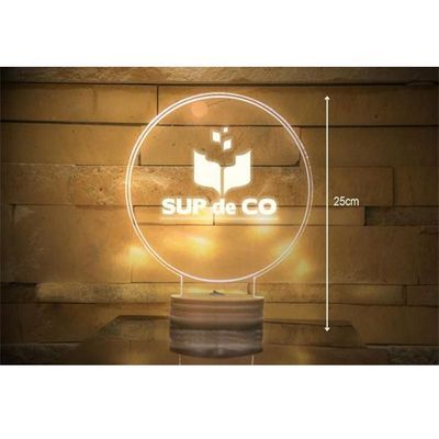 Trophee lumineux/ lampe de chevet personnalisé de 25cm