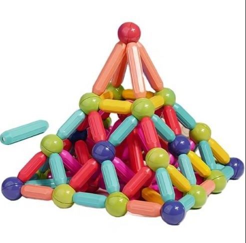 Jeu de Construction Puzzle Magnétique, 36PCS, Bâtons Magnétiques de Construction, Jeux Educatifs