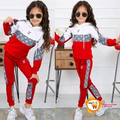 Ensemble Blouson LV Rouge Blanc Gris Ensemble Blouson LV Rouge Blanc Gris