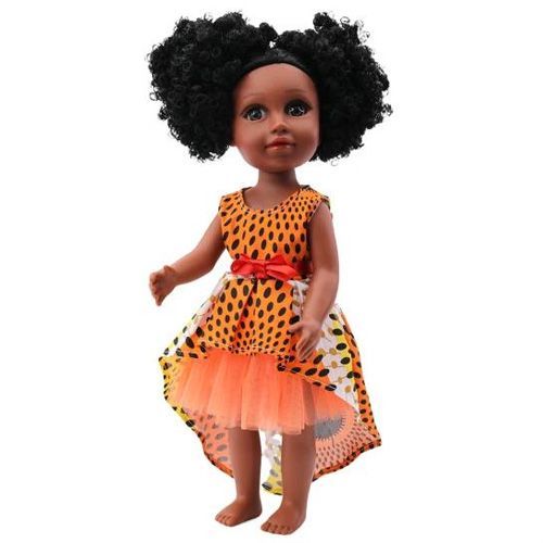 Poupée Noire Africaine en Silicone de 35 cm