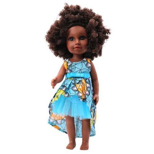 Poupée Noire Africaine en Silicone de 35 cm